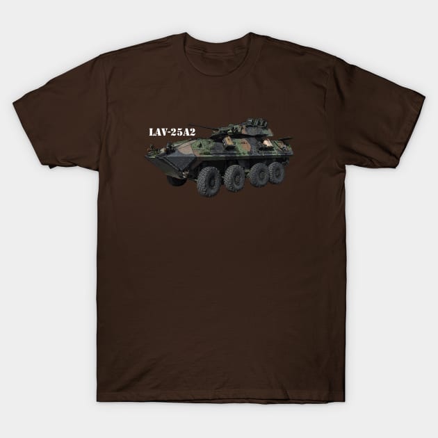 LAV-25A2 Wheeled Armored Vehicle T-Shirt by Toadman's Tank Pictures Shop